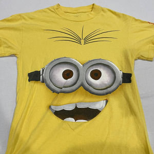 Men's Despicable Me Minions Phil Big Face Open Mouth Graphic Tee Banana Small
